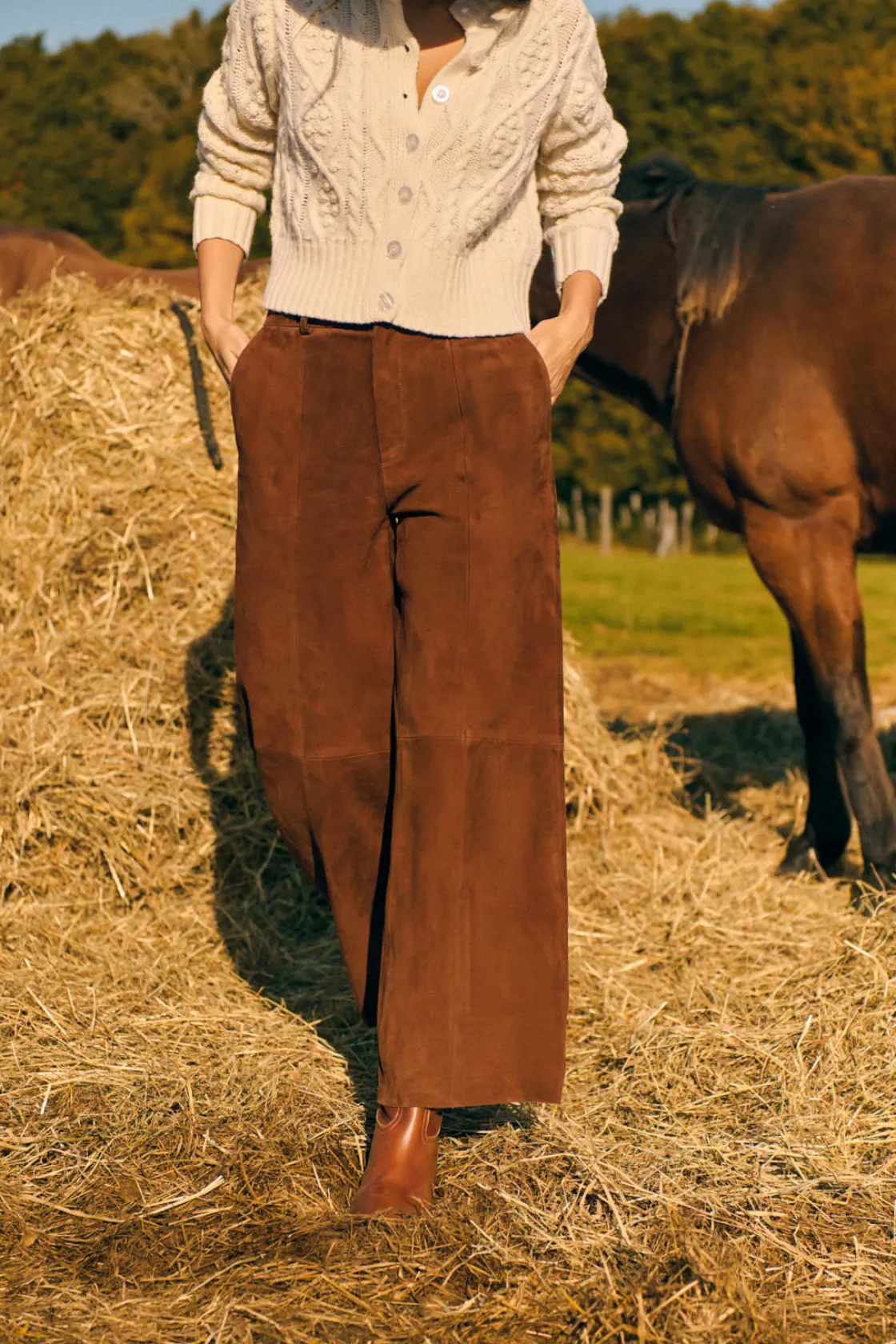 Sale Pantalon en daim Lucas Pantalons