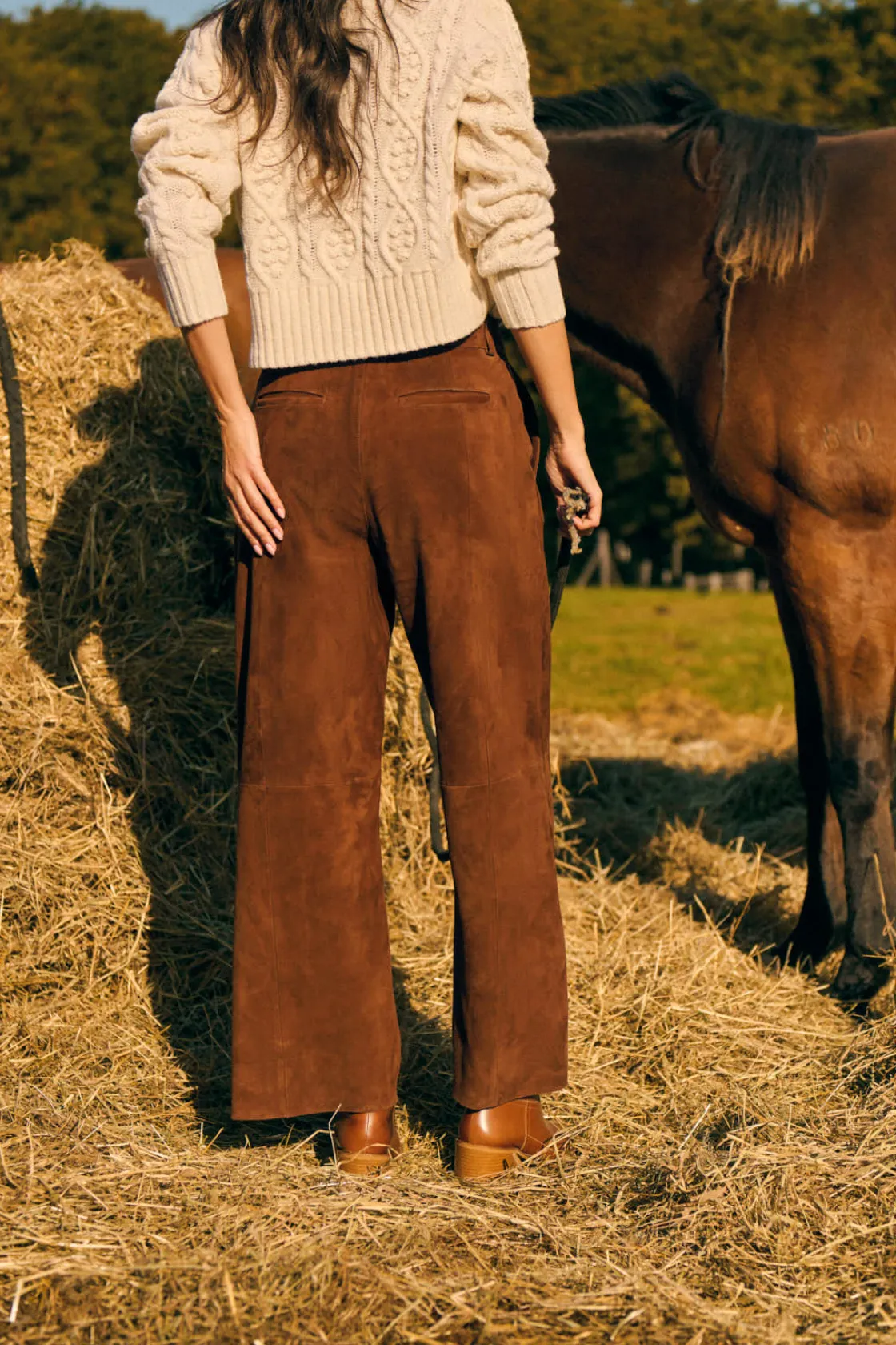Sale Pantalon en daim Lucas Pantalons