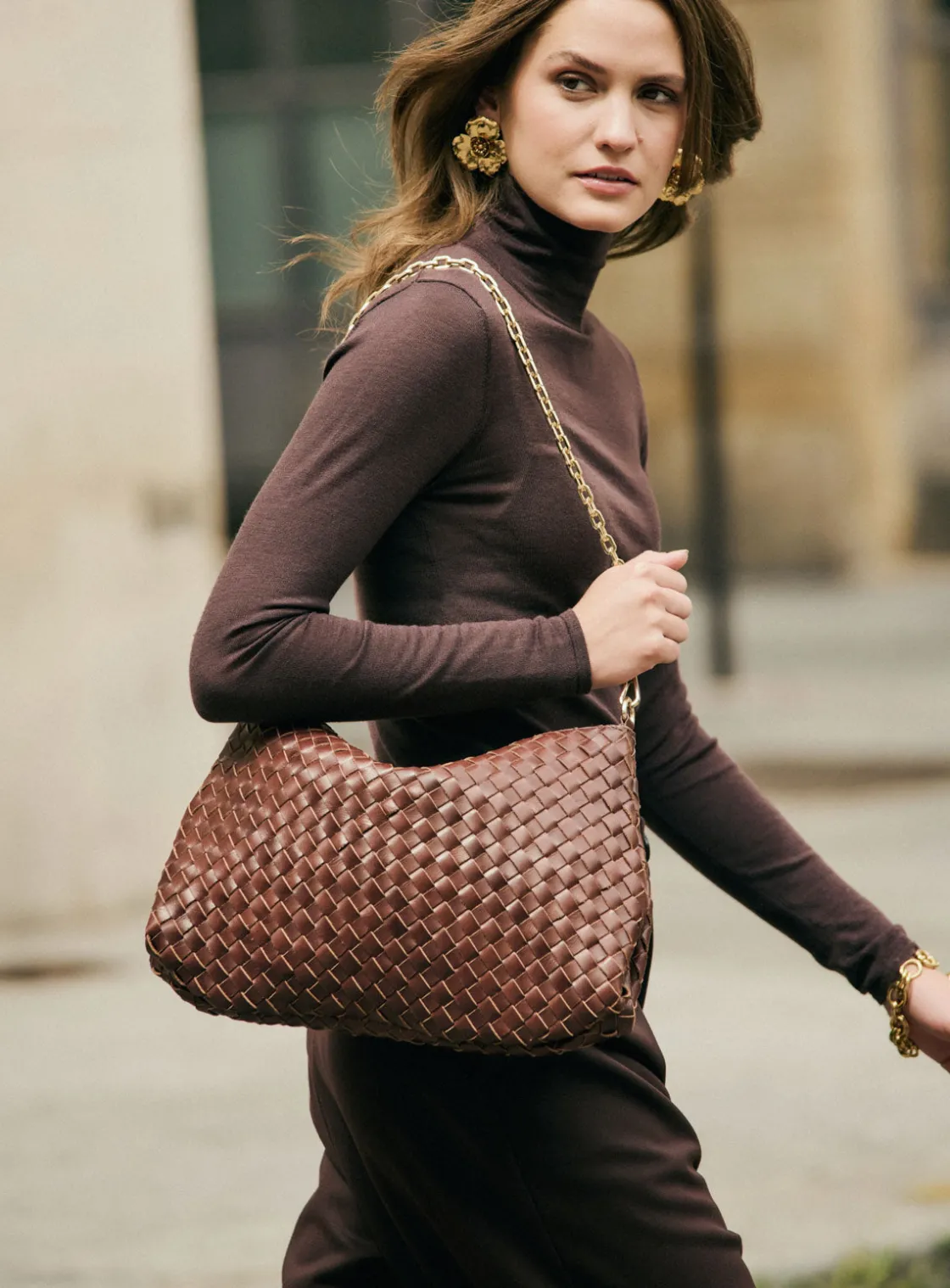 Hot Sac Serion XL tressé Sacs En Cuir|Sacs Portés Épaules
