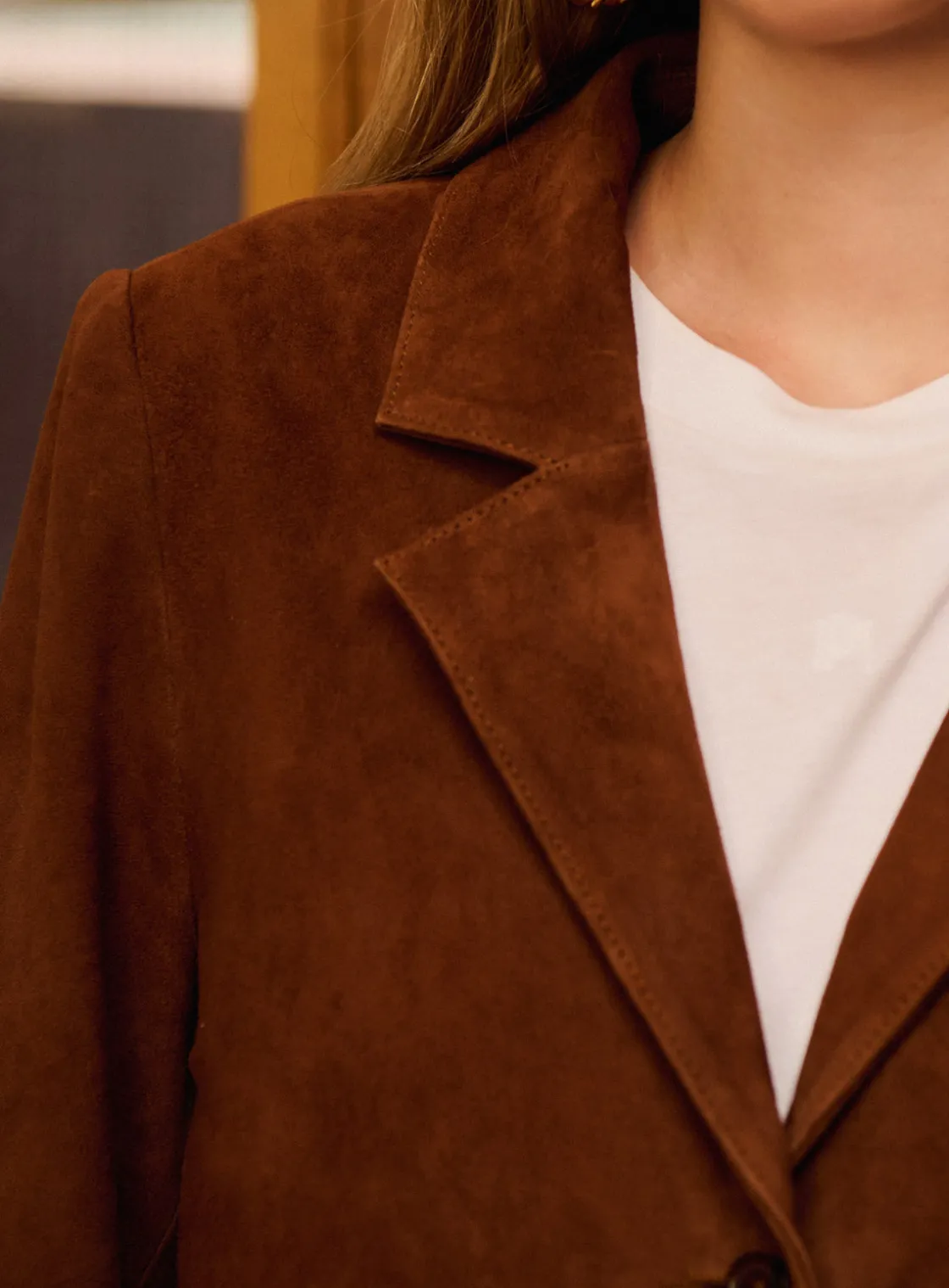 Discount Veste en daim Gabriel Vestes|Tailleurs
